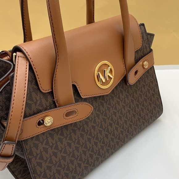 MICHAEL KORS
Carmen Medium Color-Block Logo Satchel color Brown signatur… - Picture 5 of 16